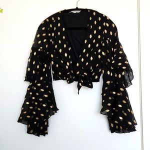 Nasty Gal Cropped Tie Up Top